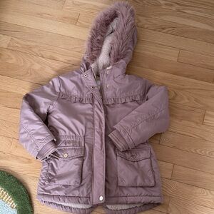 Next mauve hooded jacket size girls 4-5